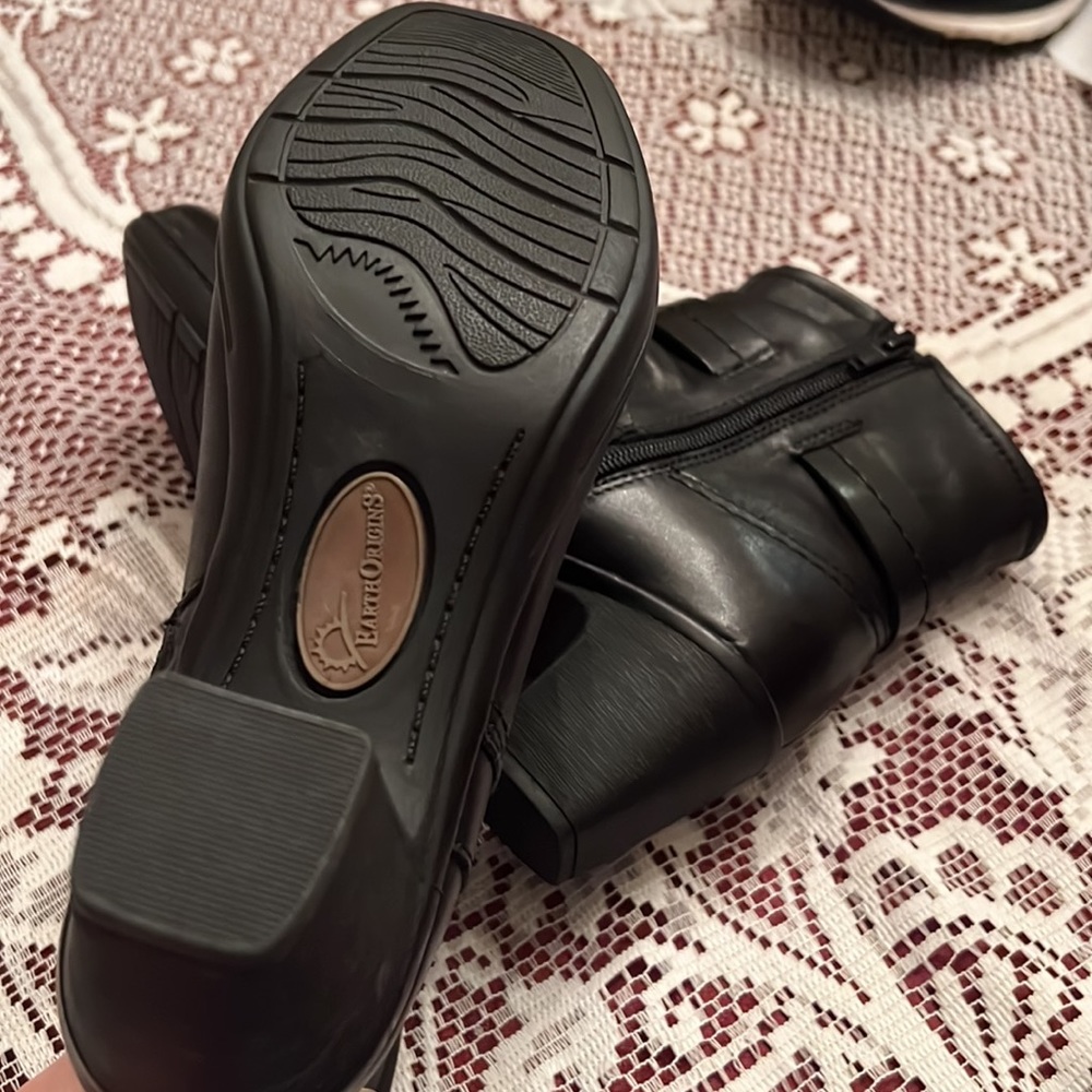 Bottes Ankle Boots Earth Origins Crowley En Cuir Imperméable - Taille 6.5 US, Grises, Occasion